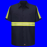 Enhanced Visibility Short Sleeve Cotton Work Shirt