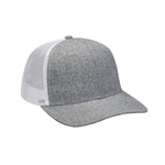 Heather Woven/Soft Mesh Trucker Style Cap